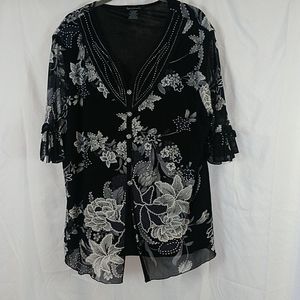 Appointments/women's plus size short sleeve blouse
